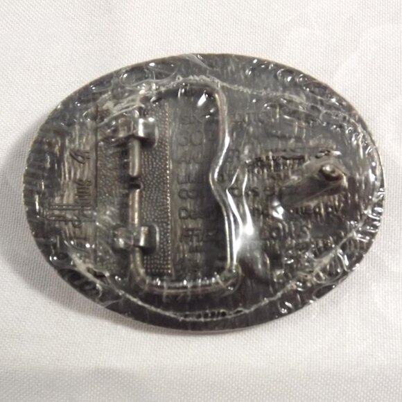 NOS 1988 Hesston National Finals Rodeo Commemorative Mini Child's Belt Buckle - Picture 9 of 9